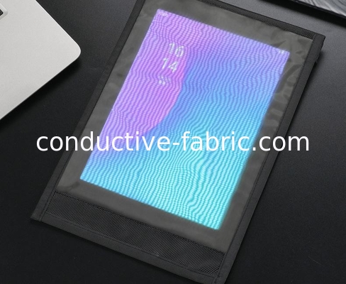 anti electromagnetic radiation translucent RFID shielding signal stop tablet bag with velcro