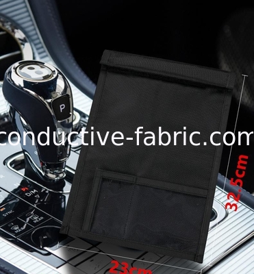 anti electromagnetic radiation translucent RFID shielding signal stop tablet bag with velcro