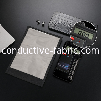 anti electromagnetic radiation translucent RFID shielding signal stop tablet bag with velcro