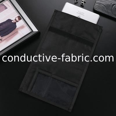 anti electromagnetic radiation translucent RFID shielding signal stop tablet bag with velcro