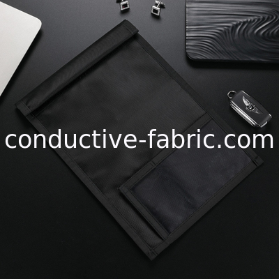 anti electromagnetic radiation translucent RFID shielding signal stop tablet bag with velcro